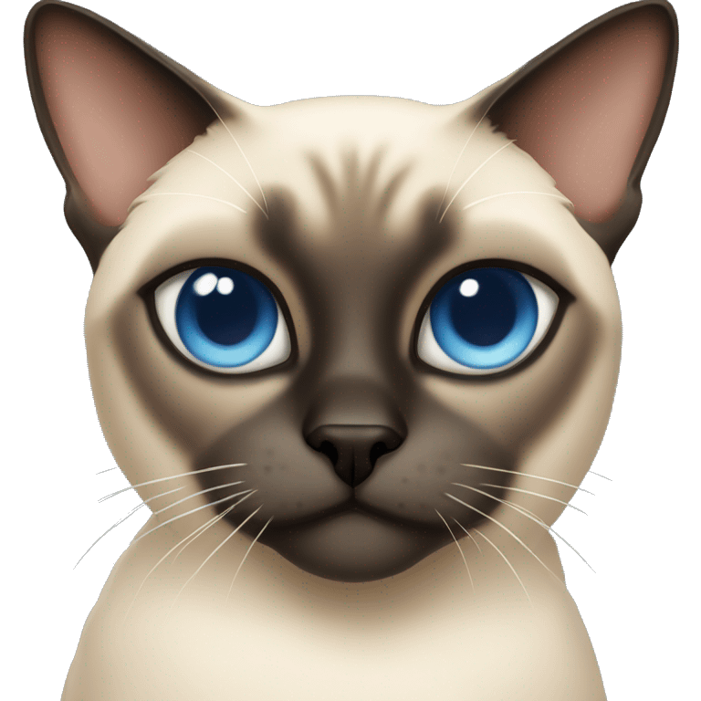 Siamese cat with crossed eyes emoji