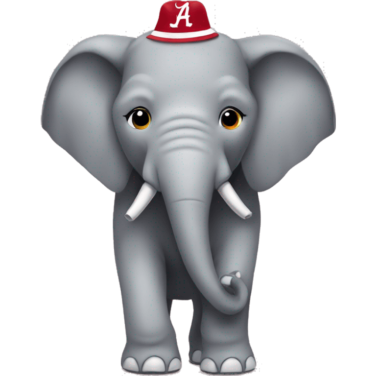 Elephant wearing an Alabama shirt emoji