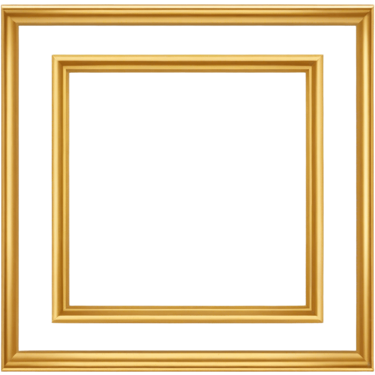 plain Square gold frame emoji