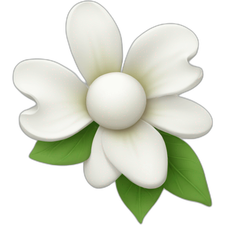 white flower mascot emoji