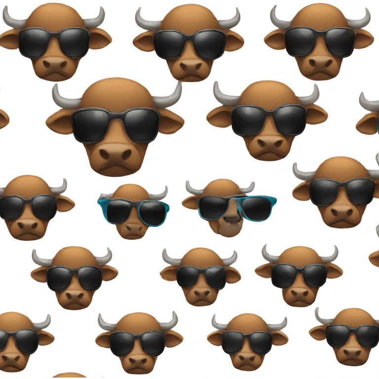 Buffalo with sunglasses emoji