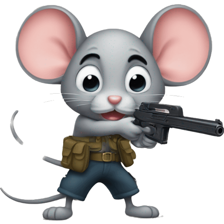 mouse with gun emoji