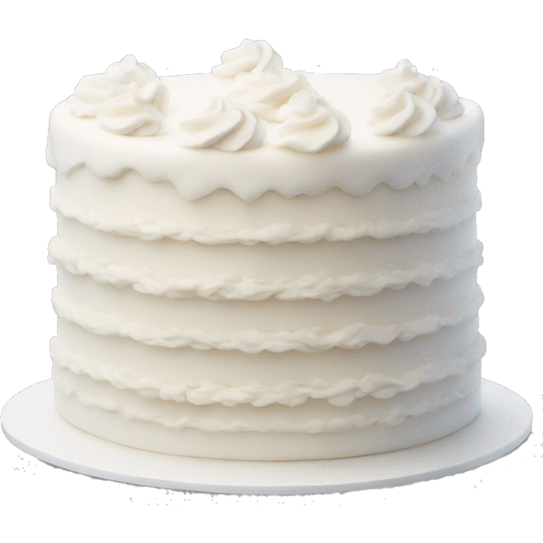 Realistic white layered cake emoji