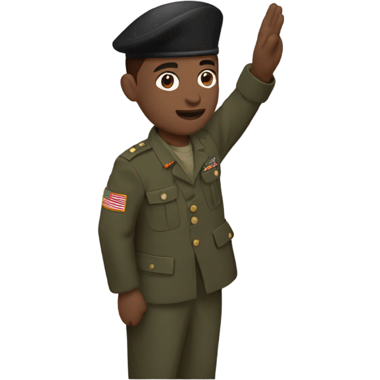 soldier saluting maroon beret emoji