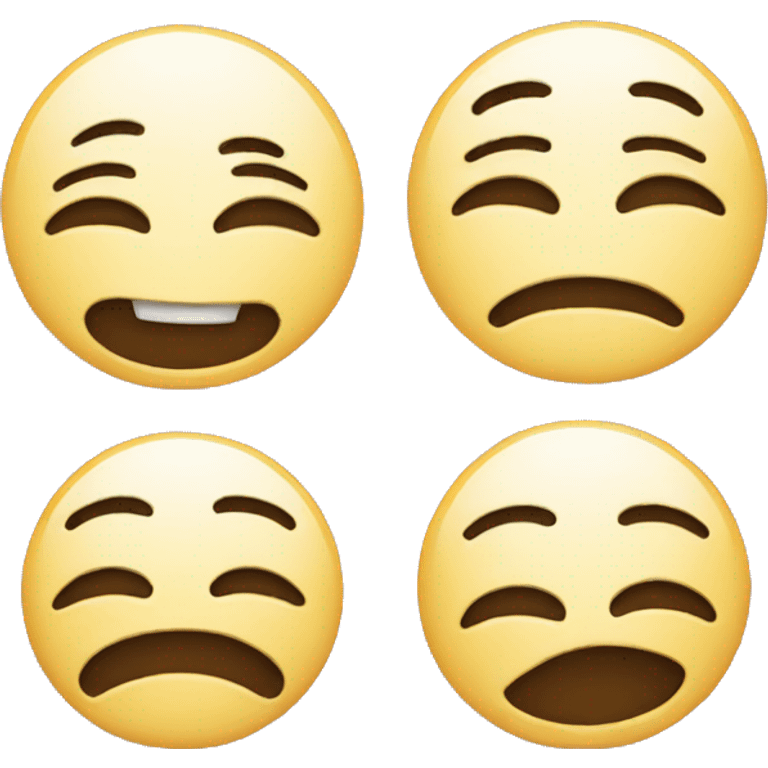 a happy and sad emoji emoji