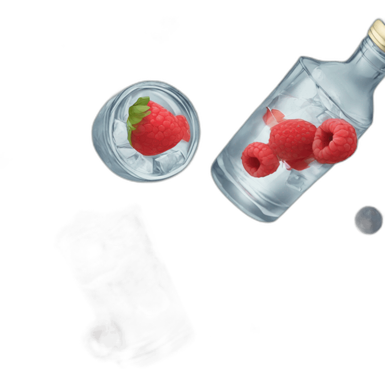 vodka on the rocks with berries emoji