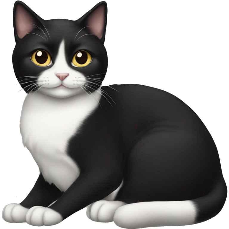 Female Tuxedo cat  emoji