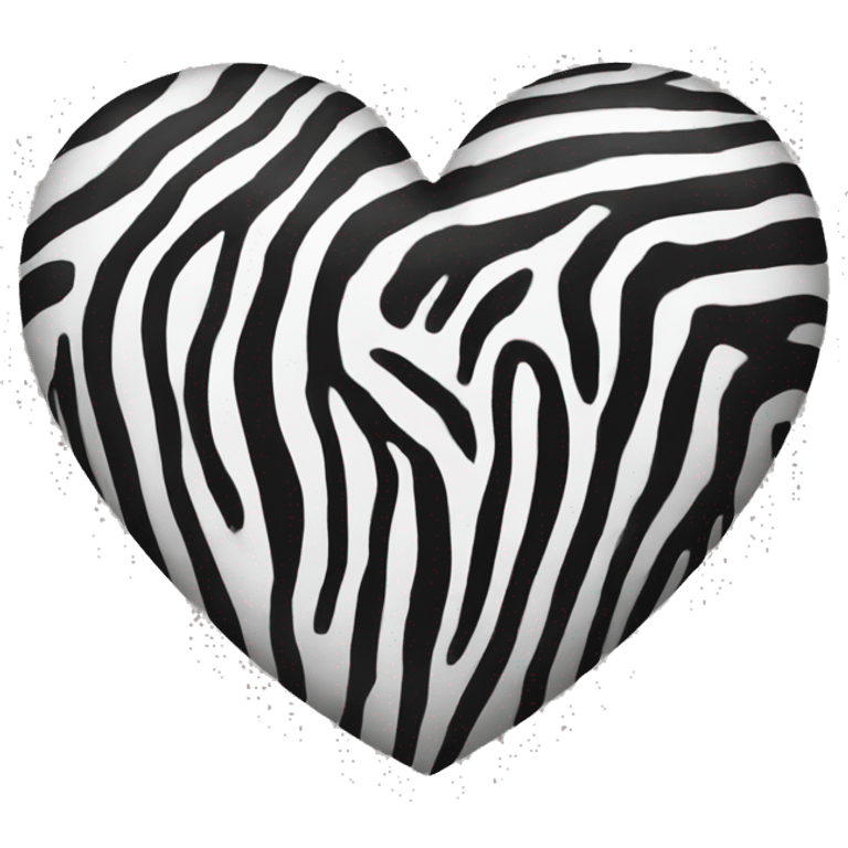 Zebra print in a heart  emoji