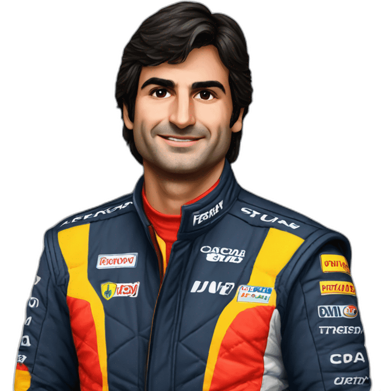 Carlos sainz in a ferrar emoji