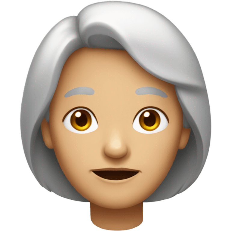 Old woman with bangs emoji