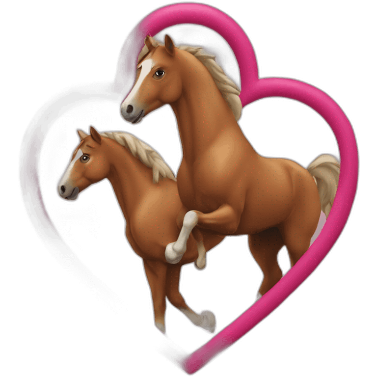 Cheval dans coeur emoji