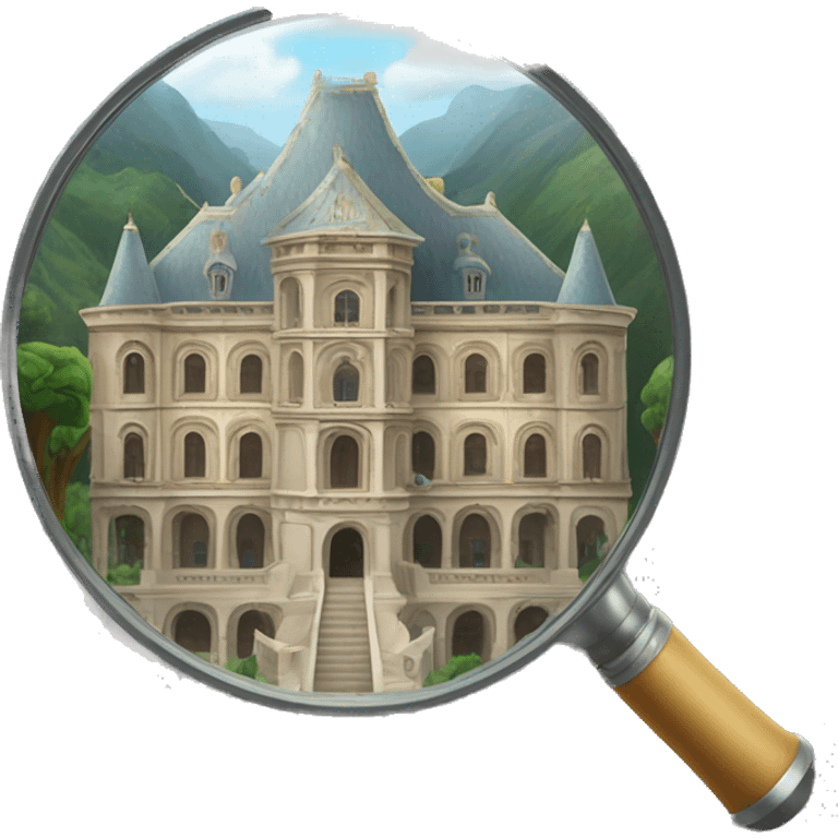 corruptor's palace under a magnifying glass  emoji