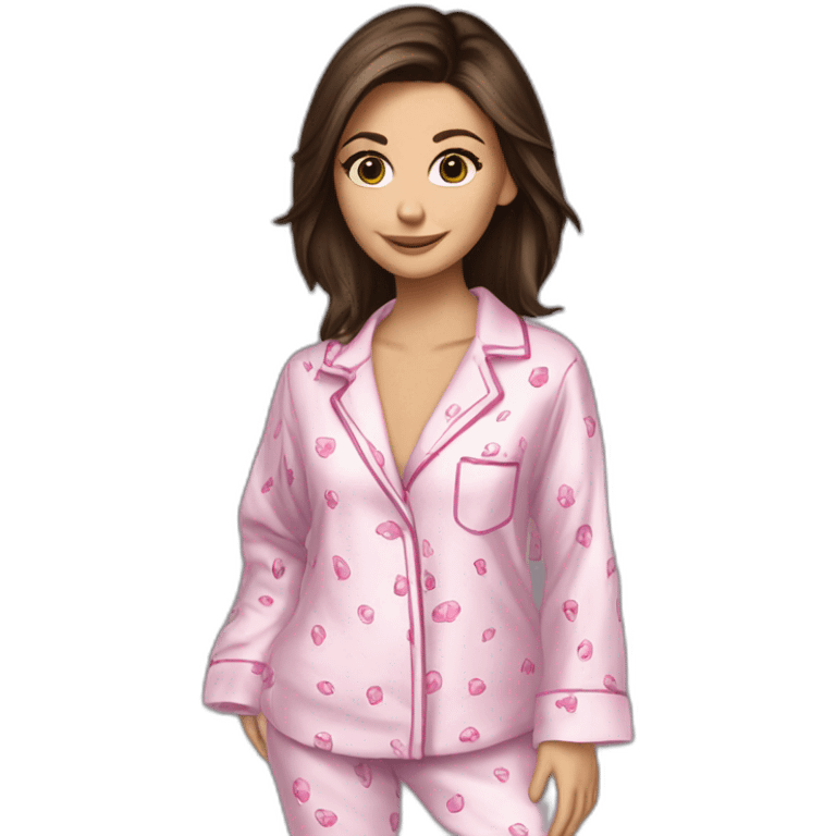 nina dobrev pyjamas emoji