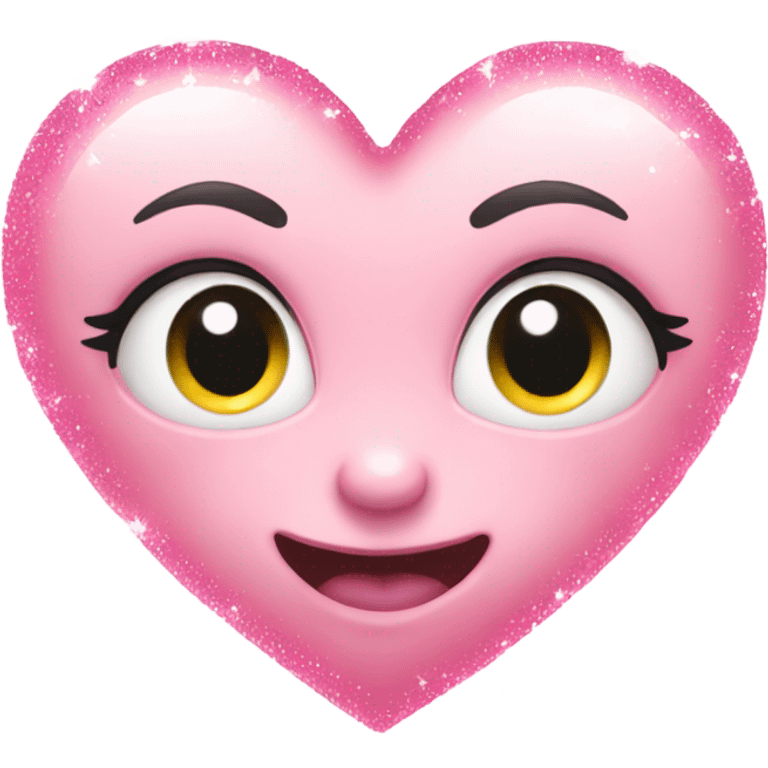 baby pink heart with sparkles  emoji