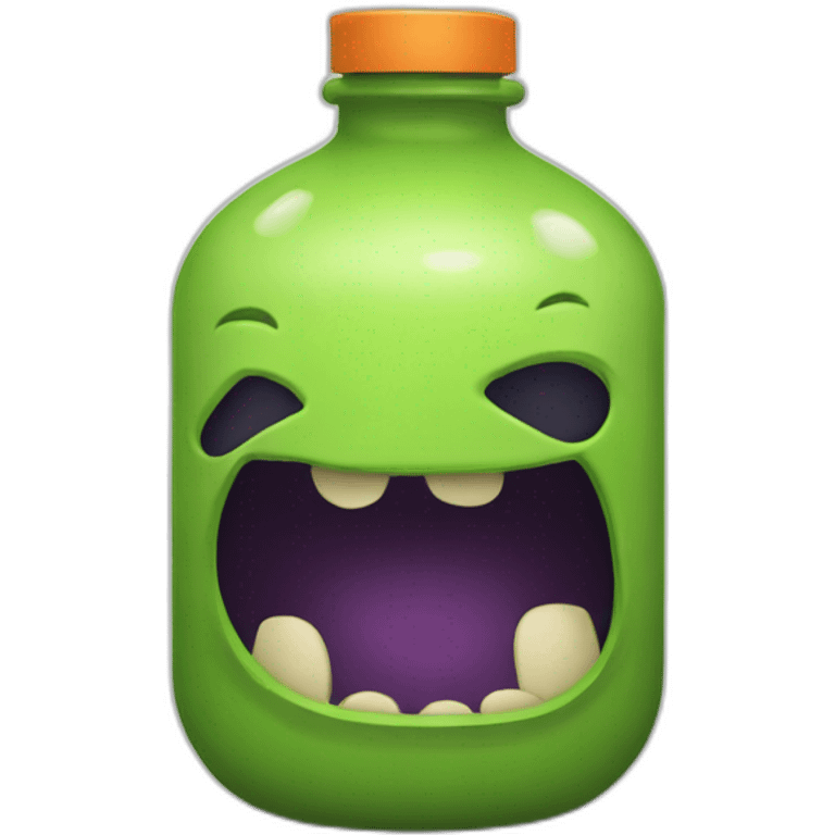 Bouteille de monsteur emoji