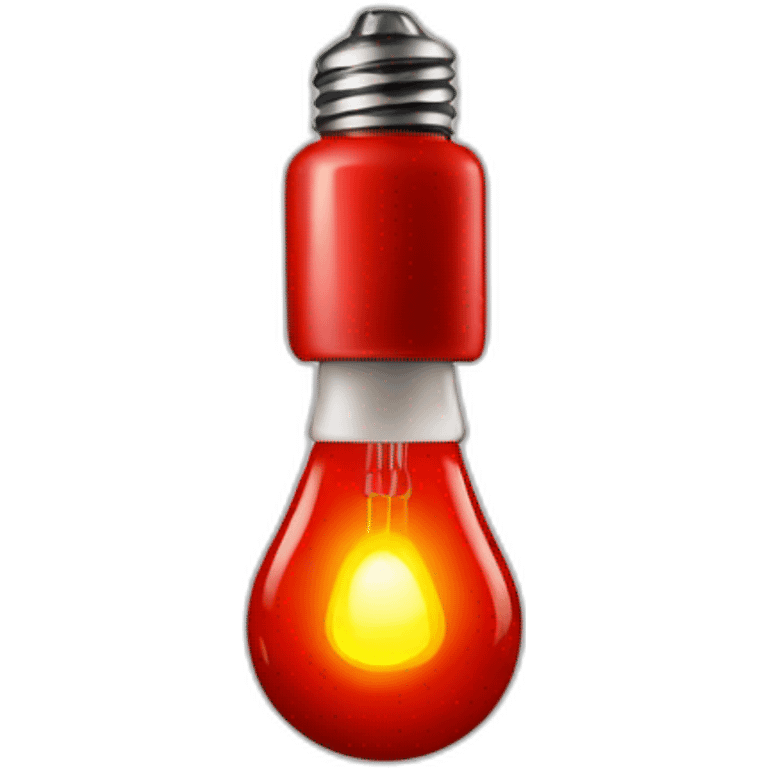 incadenced red bulb emoji