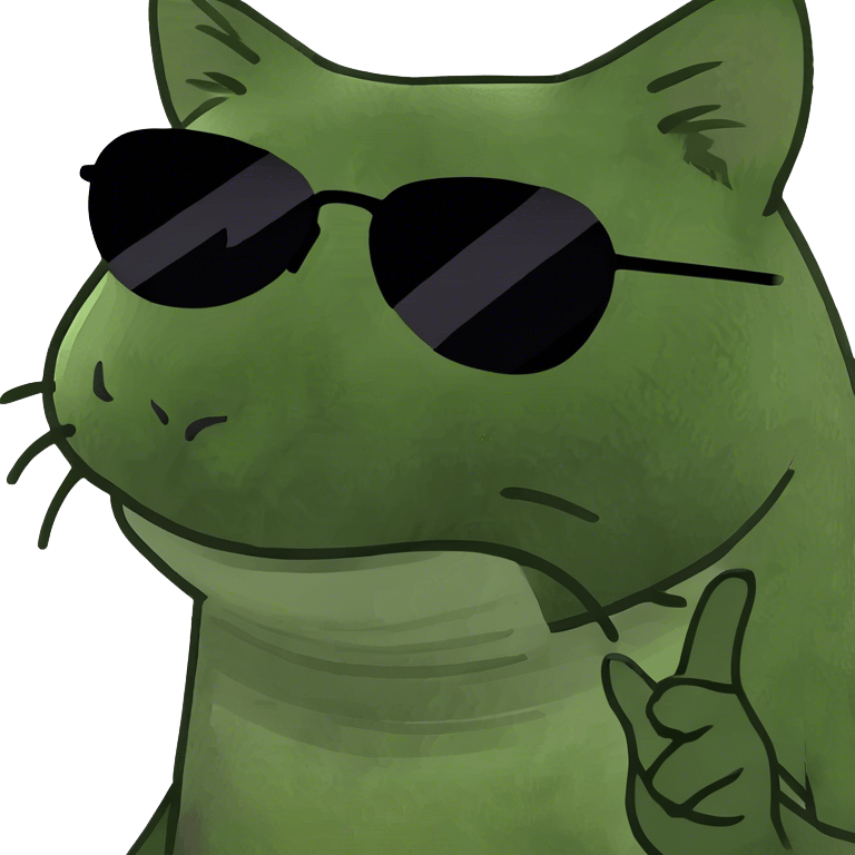 Cat with sunglasses emoji