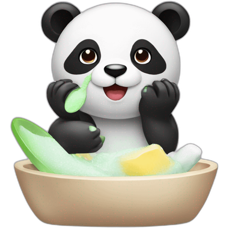 Panda doing skincare emoji