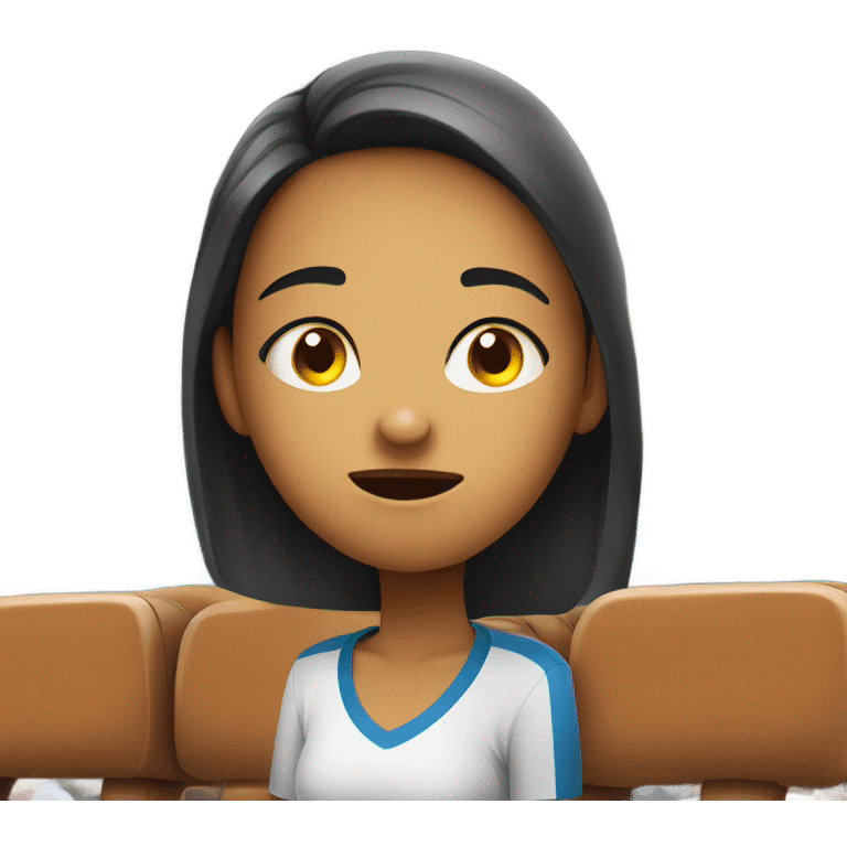 girl watching football emoji