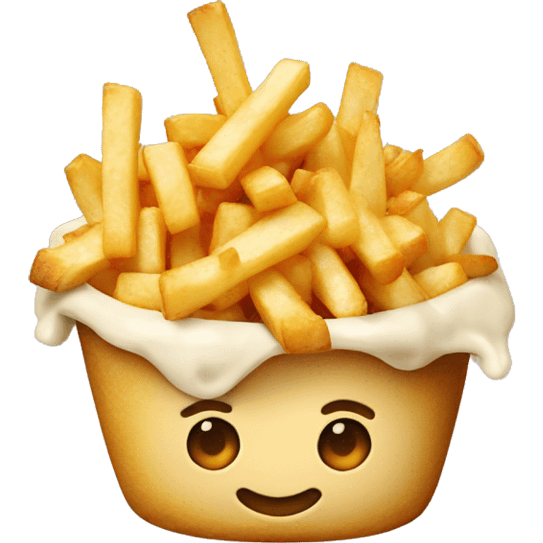 Poutin qui mange une poutine emoji