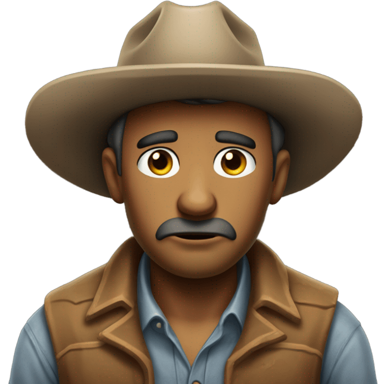 Sad cowboy emoji