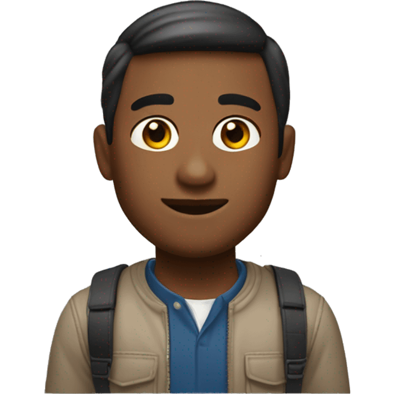 generate a Memoji of a men of 22 year ol ( apple technician ) brown skin emoji