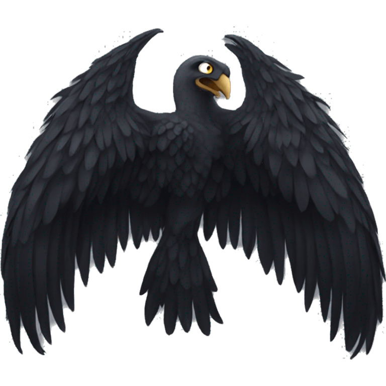 Black wings no feathers emoji