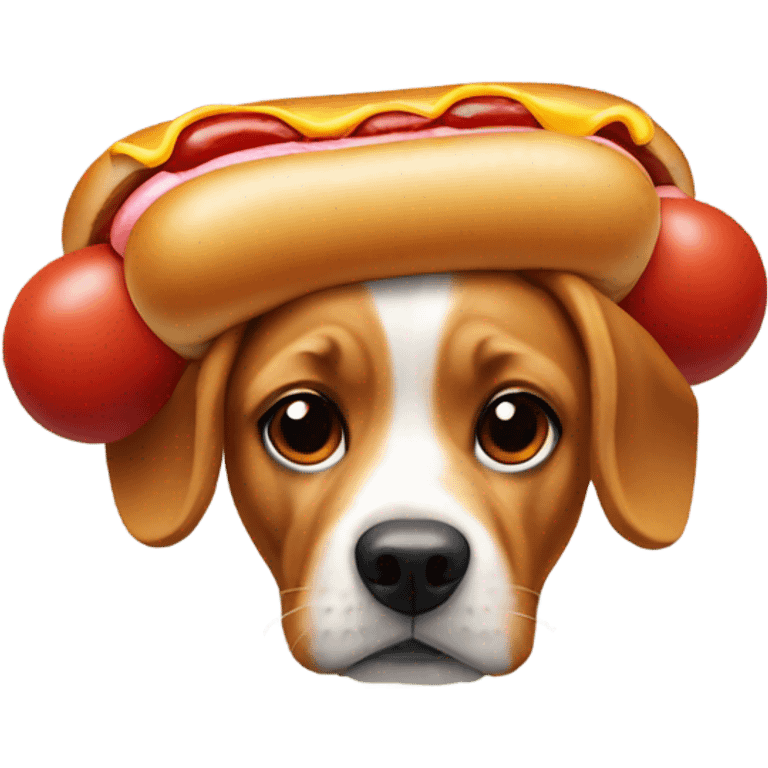 Dog in hotdog costume  emoji