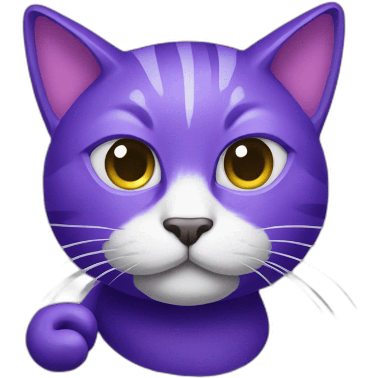 Purple cat twitch streamer emoji