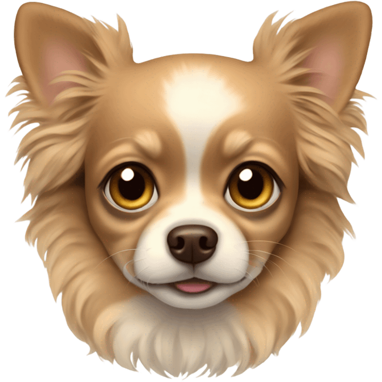 Fluffy brown Chihuahua ￼ emoji