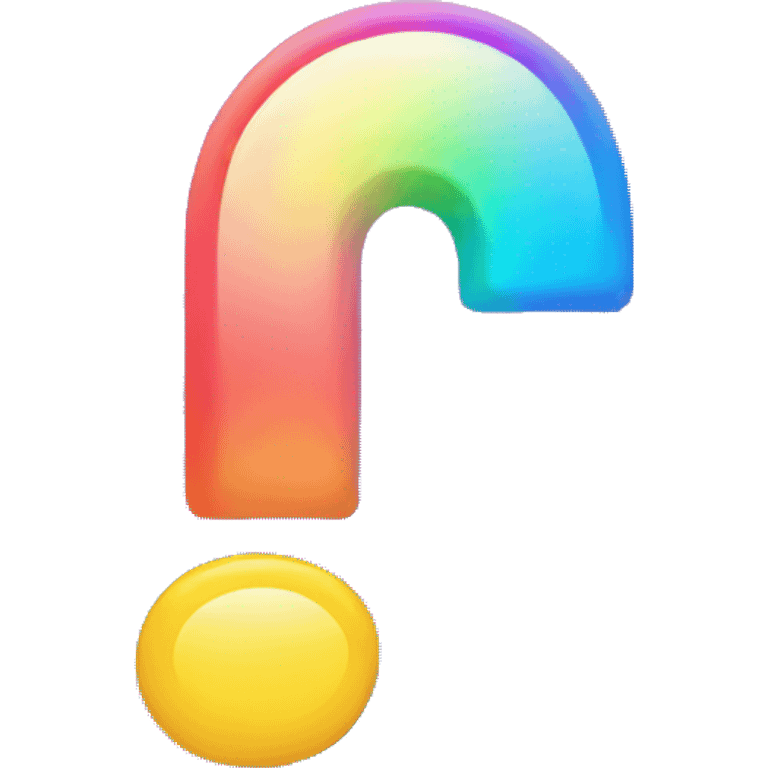 Rainbow-colored gradient Question mark emoji