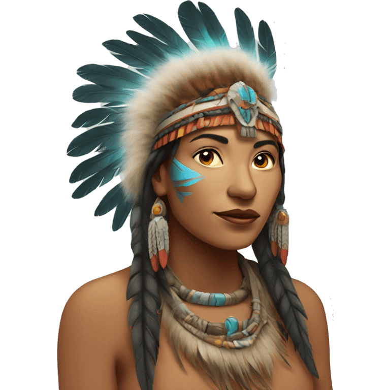 shaman woman with feathers  emoji