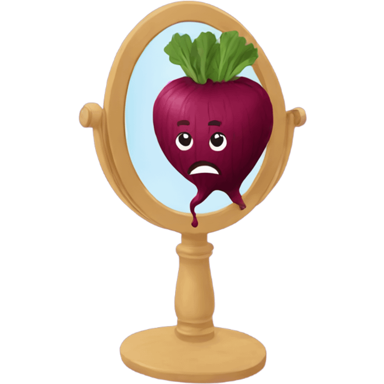 beetroot inside the mirror emoji