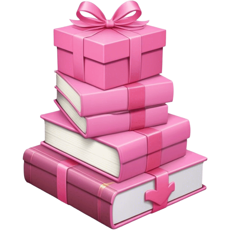 pink light romance books and chocolates emoji