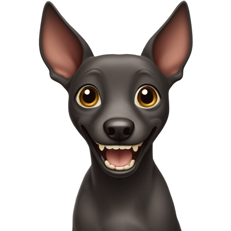 a xoloitzcuintle smiling emoji