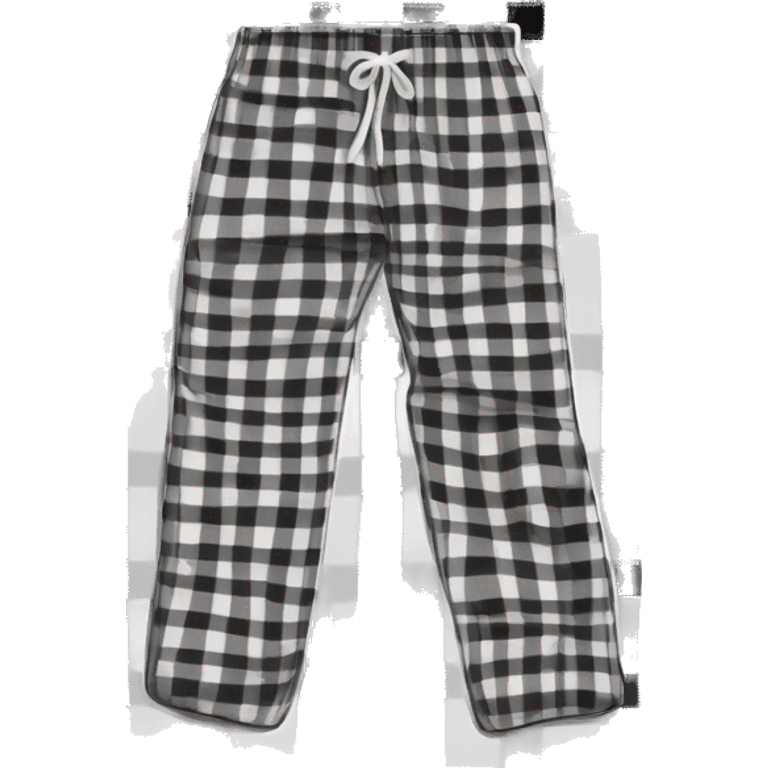 White and black plaid pajama pants emoji