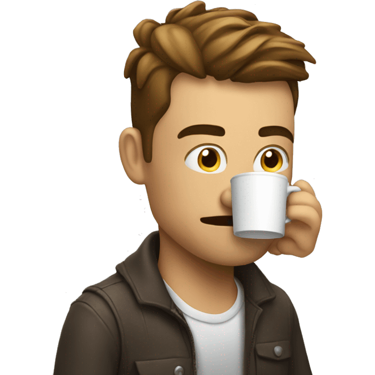 Programmer sipping too much coffee emoji