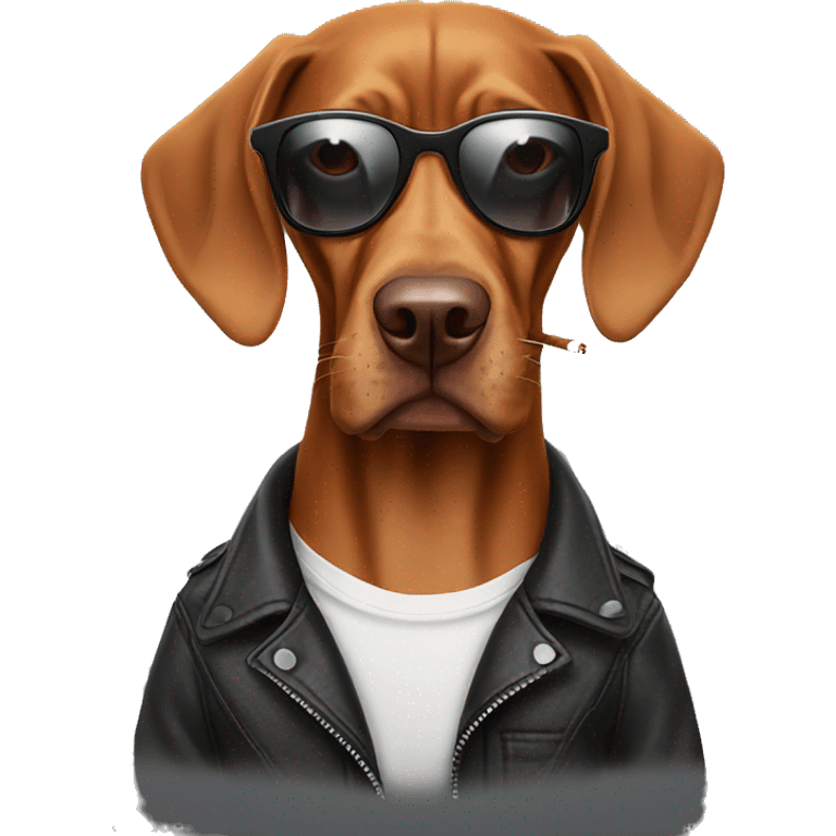 Vizla wearing sunglasses and a cigarette  emoji