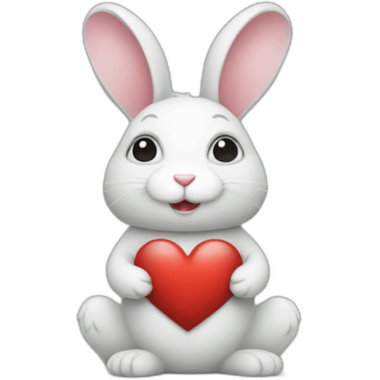 Rabbit with heart emoji