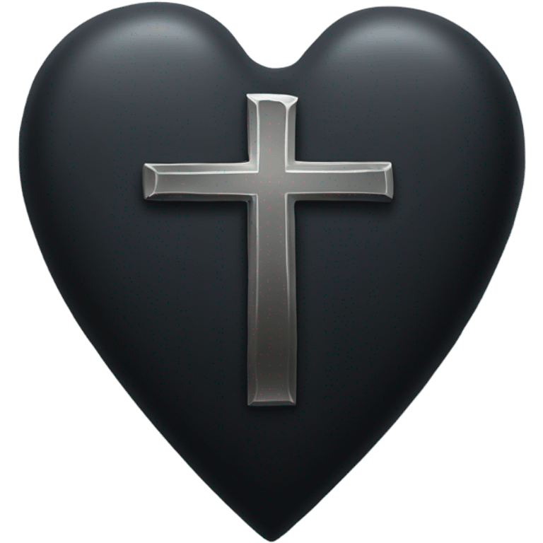 a black tombstone with the inscriptions in silver RIP  silver heart in the center emoji