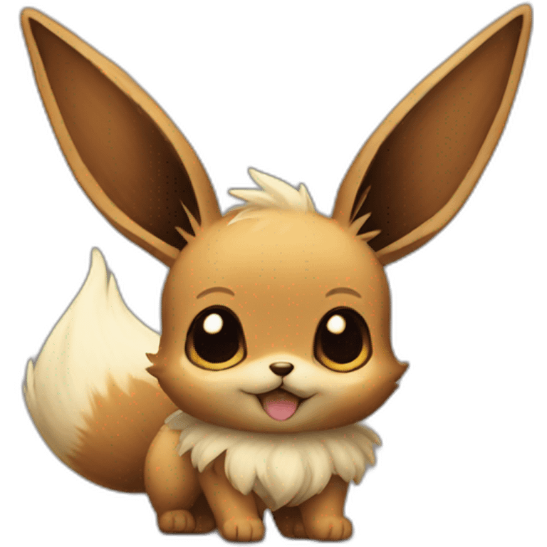 Eevee draws a draing emoji