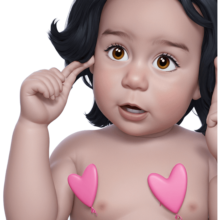 black hair girl portrait emoji