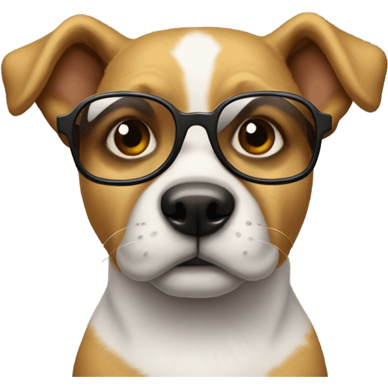 Perro con lentes emoji