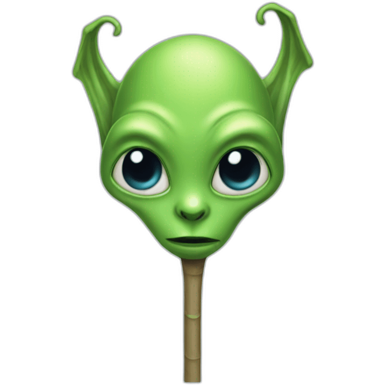 Alien with a stick  emoji