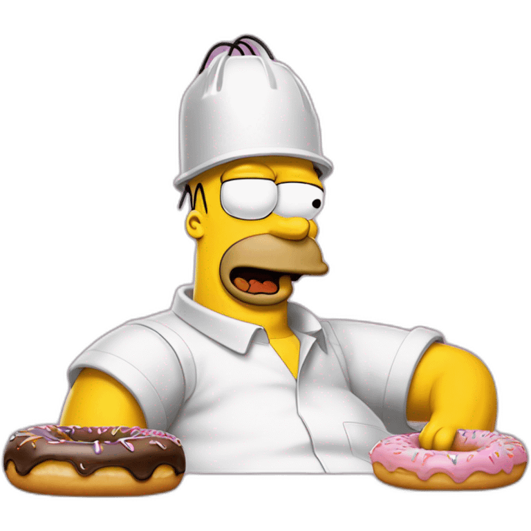 Homer Simpson mangeant des donuts  emoji