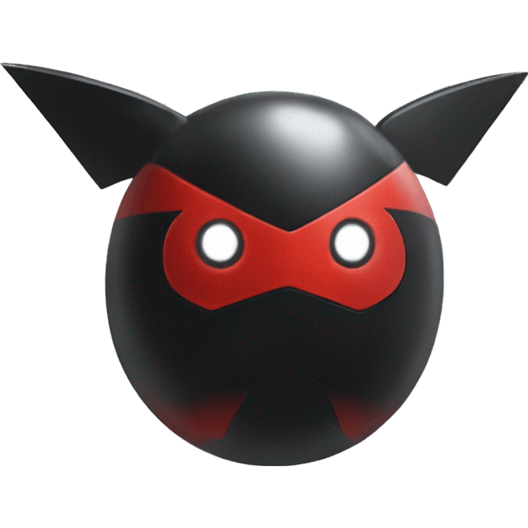 Shiny cool edgy black and red Pokémon emoji