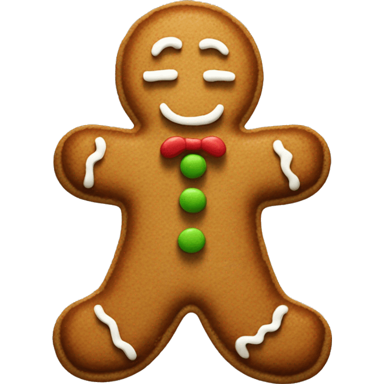 one gingerbread man shaped emoji