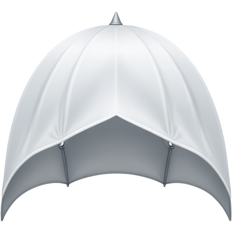 white canopy upside down emoji