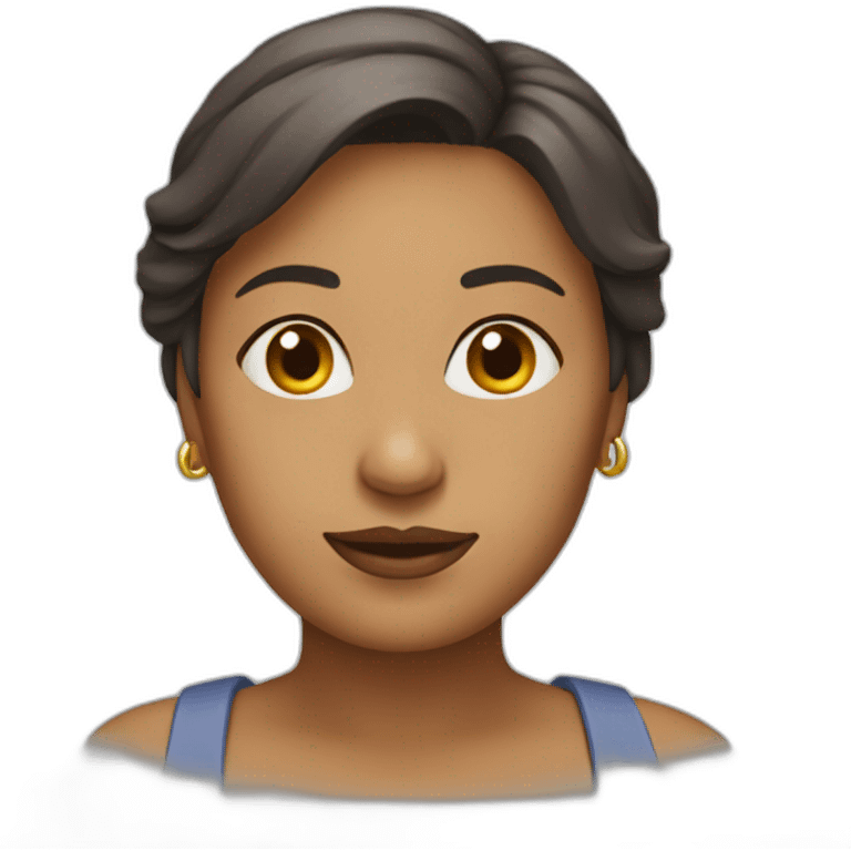 woman two steps ahead of idea emoji