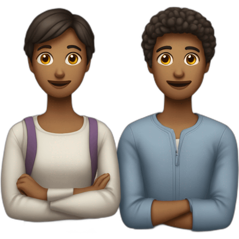 Deux personnes cœur emoji